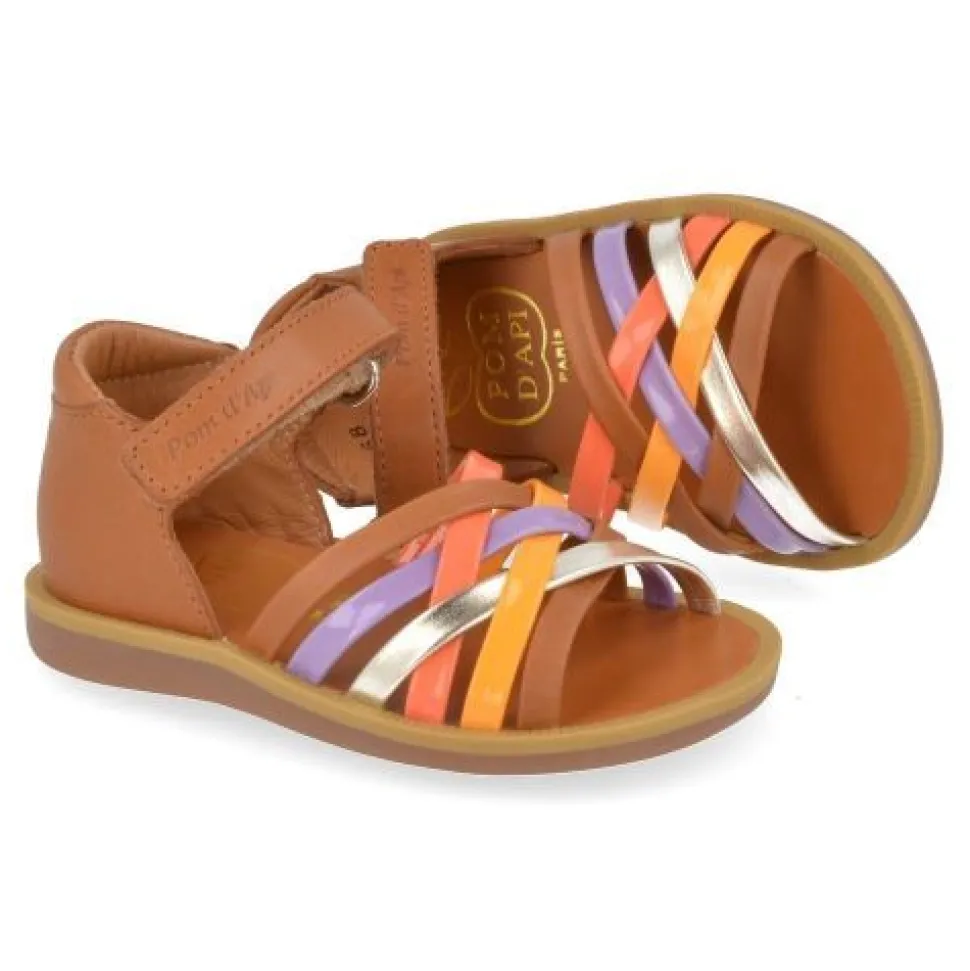sandalen cognac