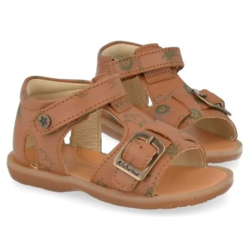 sandalen cognac