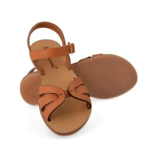 sandalen cognac