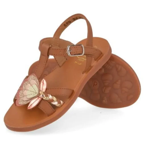 sandalen cognac